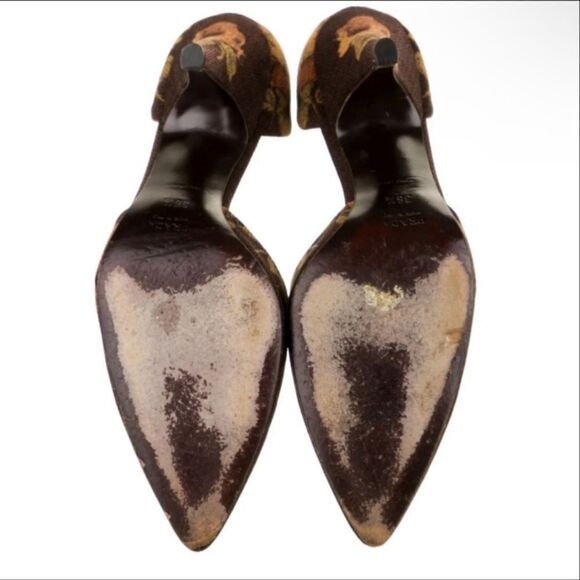 PRADA Floral Print Fabric D'Orsay Pumps IT 36.5 - Picture 4 of 6